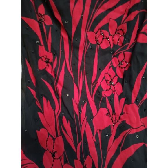 Eva Blue Cocktail party Dress sz 10 Red And Black - Picture 3 of 10